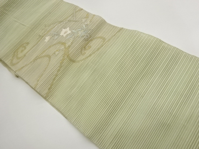 JAPANESE NAGOYA OBI FOR SUMMER / TSUZURE / WOVEN BALLOON FLOWER